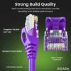 GEARit 100-Pack Cat6 Patch Cable 0.5 Foot / 6 Inches Cat 6 Ethernet Cable Snagless Flexible Soft Tab - Premium Series - Purple view 2