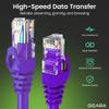 GEARit 100-Pack Cat6 Patch Cable 0.5 Foot / 6 Inches Cat 6 Ethernet Cable Snagless Flexible Soft Tab - Premium Series - Purple view 3