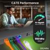 GEARit 100-Pack Cat6 Patch Cable 0.5 Foot / 6 Inches Cat 6 Ethernet Cable Snagless Flexible Soft Tab - Premium Series - Purple view 4