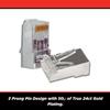 Simply45 Shielded Internal Ground Pass-Through RJ45 Modular Plugs for 24AWG Solid (Cat5e STP), 28-26AWG Stranded (Cat5e/6/6a STP Stranded) - 50-Piece/Jar - S45-1550 view 3