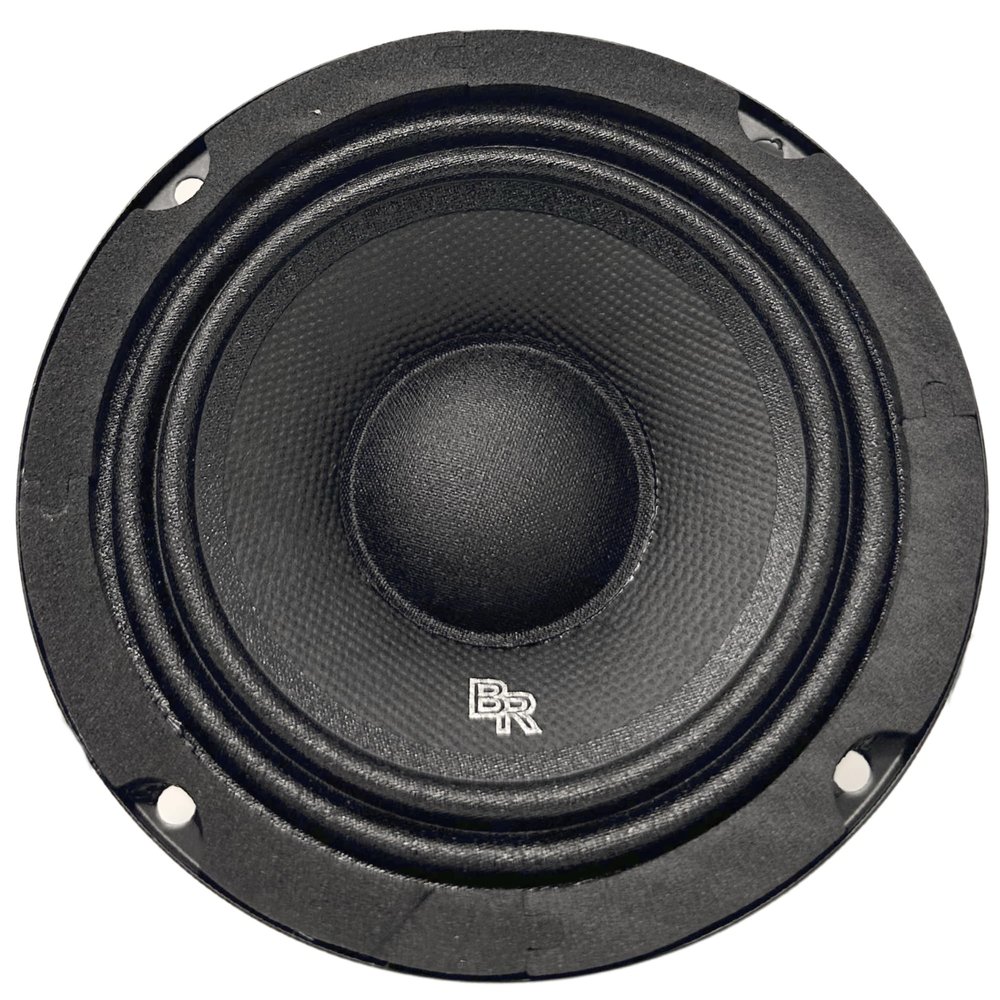 Bass Rockers BRM4v2 4 Inch Metal Basket 100 RMS Mid-Range Coaxial Circle Speakers, Car Audio 8 Ohms, 225 W Max Pair