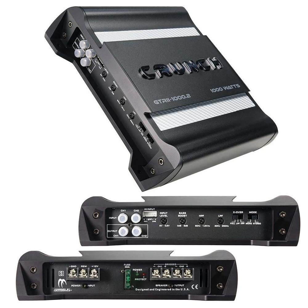Crunch GTR 1000.2 Car Audio 2 Channel Amp