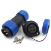 SZJELEN SP21 21mm 2Pin-12Pin Waterproof Electrical Wire Connectors Plug and Socket,LED Light Power Cable Connectors (4Pin, Plug Male & Socket Female) view 2