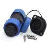 SZJELEN SP21 21mm 2Pin-12Pin Waterproof Electrical Wire Connectors Plug and Socket,LED Light Power Cable Connectors (12Pin, Plug Female & Socket Male) view 2