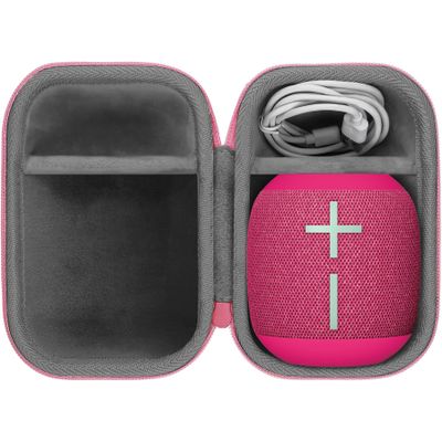 co2CREA Hard Travel Case Replacement for Ultimate Ears WONDERBOOM 4 WONDERBOOM Play WONDERBOOM 3 WONDERBOOM 2 Small Portable Wireless Bluetooth Speaker (Pink Case)