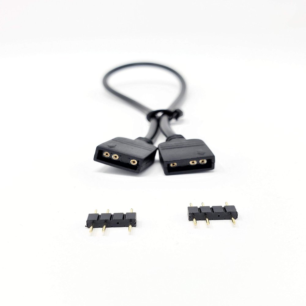 Micro CONNECTORS 3-Pin Addressable RGB (ARGB) Extension Cable - 50cm with Male Pins