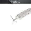 Othmro Spiral Cable Wrap Spiral Wire Wrap Cord for Computer Electrical Wire Organizer Sleeve(Dia 60MM-Length 0.75M White) view 3