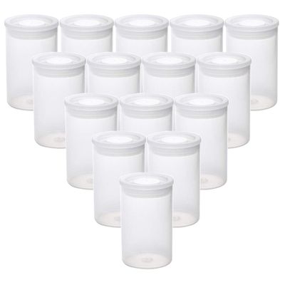 AKIRO Film Canisters with Caps 35 mm Empty Camera Reel Storage Containers Case Plastic Storage 15 Pack Transparent