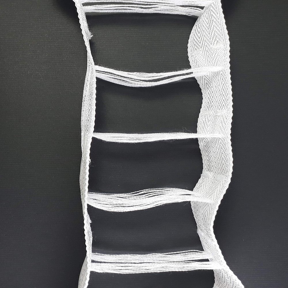 Asia Buy White Venetian Blind Cloth Ladder Tape/Laddering Tape for 2 Blinds (Ladder: 38/44mm) (25, feet)