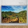 Leyiyi 10x8ft Natural Scenery Backdrop Green Hills and Water Brick Wall Road Blue Sky Magnificent Landscape Backgrounds for Photography Photo Portrait Studio Prop view 3