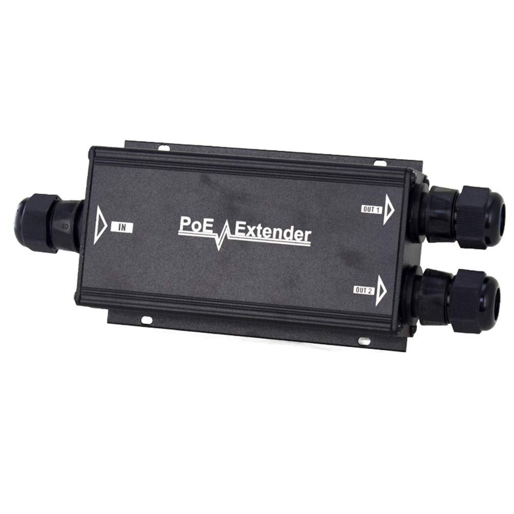 CENTROPOWER Outdoor Gigabit PoE Extender IP67 Waterproof, 60W 10/100/1000Mbps2 Channel PoE++ ExtenderComply with IEEE 802.3af/at/btfor IP Security Camera