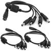exgoofit 3-Pack DC 1 Female to 4 Male Way Output Power Splitter Cable Y Adapter for CCTV Security Cameras and LED Strip Lights view 1