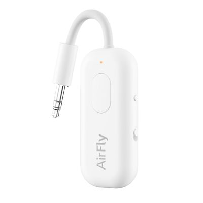 Twelve South AirFly Pro | Bluetooth Wireless Transmitter/Receiver Adapter for 2 Headphones, Audio Sharing, Compatible with 3.5mm aux Jack for Airplanes, TV, Gym, Stereo, and Travel, 25+ Hr Battery