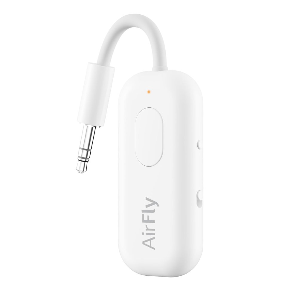 Twelve South AirFly Pro | Bluetooth Wireless Transmitter/Receiver Adapter for 2 Headphones, Audio Sharing, Compatible with 3.5mm aux Jack for Airplanes, TV, Gym, Stereo, and Travel, 25+ Hr Battery