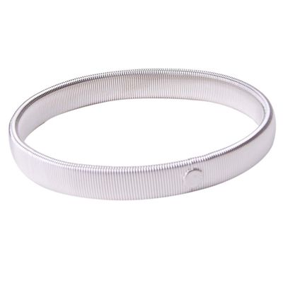 GOMYIE 1Pc Anti-Slip Metal Shirt Sleeve Holders Stretchy Garter Arm Bands Elastic Armbands(Silver color)