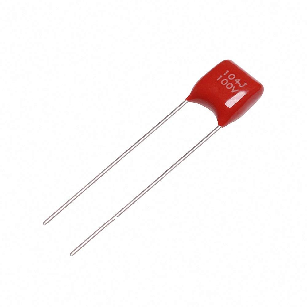 DYDZYJ 50PCS CBB Capacitor 100V 104J 0.1UF 100NF 104J100V Pitch 5MM