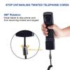AIMIJIA 360 Rotating Telephone Cord Detangler, Black, 3-Pack, RJ9 Compatible, Tangle-Free, Telephone Line Management view 4