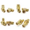 ALLiSHOP SMA Connectors Kit: RP-SMA Adapter Plug & Jack Straight & 90 Gold Plated Brass RF Coax Connectivity Set for FPV Antennas, Radio, Baofeng, Yaesu, IP Camera Project view 4