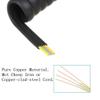 AIMIJIA Telephone Handset Cord Modular Coiled Telephone Handset Cord for Telephone/Handset Black Curly Cord RJ11 4P4C (6ft Handset Cord-3 Pack) view 2
