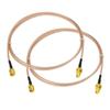 Bingfu WiFi Antenna Extension Cable (2-Pack) RP-SMA Male to RP-SMA Female Bulkhead Mount RG316 Cale 1m 3 feet for WiFi Router Security IP Camera Wireless Mini PCI Express PCIE Network Card Adapter view 1