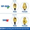 Bingfu WiFi Antenna Extension Cable (2-Pack) RP-SMA Male to RP-SMA Female Bulkhead Mount RG316 Cale 1m 3 feet for WiFi Router Security IP Camera Wireless Mini PCI Express PCIE Network Card Adapter view 2