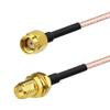 Bingfu WiFi Antenna Extension Cable (2-Pack) RP-SMA Male to RP-SMA Female Bulkhead Mount RG316 Cale 1m 3 feet for WiFi Router Security IP Camera Wireless Mini PCI Express PCIE Network Card Adapter view 4