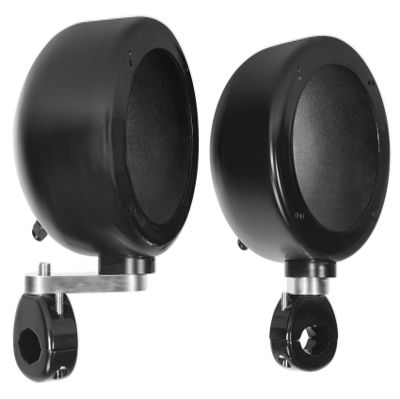 Rockville MAC40B (2) 4" Black Swivel Aluminum Tower Speaker Pods, Waterproof, 360-Degree Rotation for ATV/UTV/Motorcycle