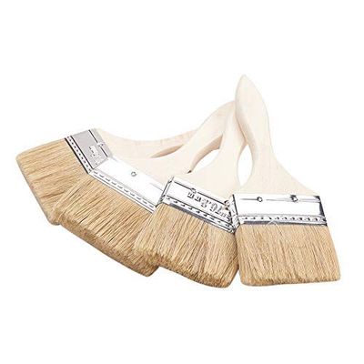 Utoolmart 2 Pack of Chip Paint Brushes Synthetic Bristle with Wood Handle for Wall Treatment, 3 inch, 4 inch (4PCS)