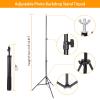 10ft Adjustable Backdrop Stand Kit, Heavy-Duty Photography Background Support System with Clamps & Carry Bag, Photo Video Studio Backdrop Stand for Parties, Weddings, Green Screen & Banner Display view 4