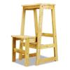 XWZJY Double-Step Stool Heightening Solid Wood Climbing Ladder Multifunction Staircase Chairs with Non-Slip Wide Pedal Lightweight Garden Tools,Load Bearing 175kg view 1