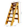XWZJY Household Large Steps Ladder Foldable Chairs Stool Multifunction Thickening Wooden Stepladder with 6-Layer Wide Pedal,Home Garden Tool,Max Load 150kg view 2