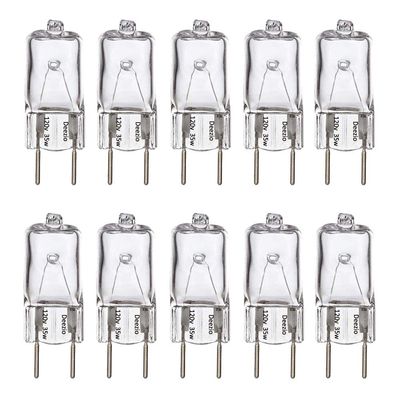 Deezio Xenon 20w g8 120 Volt Bulbs 20 Watt 120V T4 Light Bulbs JCD 190 Lumen, Pack of 10