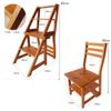 XWZJY Multifunction Stool Stepladders Thickening Wooden 4 - Step Stool Creative Transforming Staircase Chairs Flower Rack Storage Shelf Home Garden Tool view 2