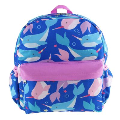 16 inch All Over Print Deluxe Backpack with Laptop Compartment (Narwhale)