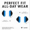 ToughAsNails Euro Fit Replacement Nose Pads for Oakley Double Edge OO9380 Sunglasses - Blue Hard Base view 2