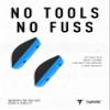 ToughAsNails Euro Fit Replacement Nose Pads for Oakley Double Edge OO9380 Sunglasses - Blue Hard Base view 3
