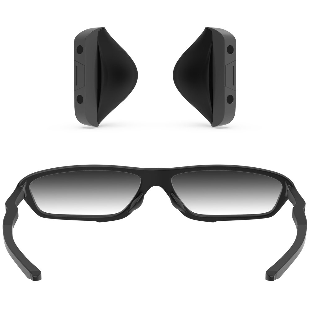 ToughAsNails Asian Fit Replacement Nose Pads for Oakley Double Edge OO9380 Sunglasses - Gray Hard Base