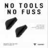 ToughAsNails Asian Fit Replacement Nose Pads for Oakley Badman OO6020/Badman Asian Fit OO6035 Sunglasses - Black Hard Base view 3