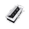 UL Approval Power Strip, Hidden Pop Up Outlet Table Connection Box, Desktop Socket with 2 Outlets & 2 USB Charging Ports for Conference Room Countertop (Silver) view 4