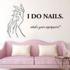 Attractive Nail Salon Quote Decals - Manicure Pedicure Wall Sticker Beauty Decor Nails Polish Wall Art Mural view 1