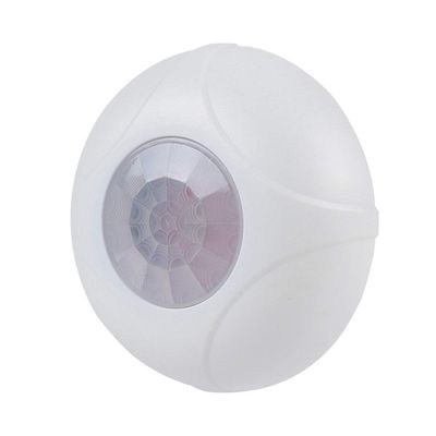 Alarm Motion Sensor, Wired, 360, Flame-Retardant Shell, Top Mounted or Ceiling Type, Ideal of Indoor Shop/Office/Home Security, Infrared Detector Burglar Alarm System, High Sensitivity, White
