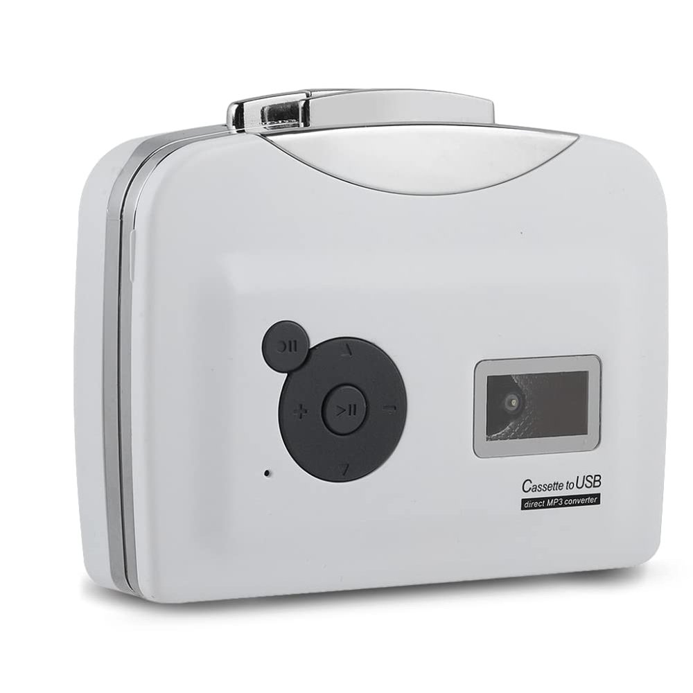 Portable Cassette Player, Cassette Tape to MP3 Converter USB Flash Drive Capture Audio Cassette Player Tape to MP3 Music Player Digital Cassette Converter Recorder