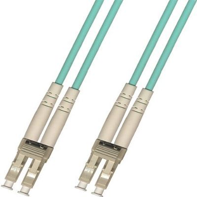 Ultra Spec Cables 12 Meter 40Gb OM4 Multimode Duplex Fiber Optic Cable (50/125) - LC to LC - Aqua