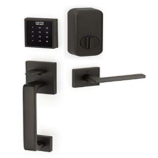 EMTEK Empowered Motorized Baden Keypad Smart Entry Set w/Matching Finish Rope Knob - Choice of 3 Finishes - EMP1103RKUS10B - Oil Rubbed Bronze (US10B)