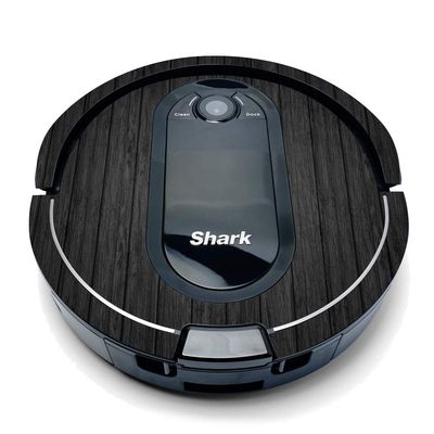 MightySkins Compatible with Shark Iq Robot - Black Wood | Protective, Durable, and Unique Vinyl Decal Wrap Cover | Easy to Apply, Remove, and Change Styles | Made in The USA
