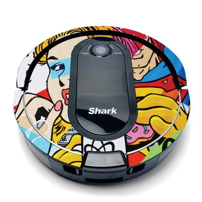 MightySkins Compatible with Shark Iq Robot Top Only Coverage - Cartoon Mania | Protective, Durable, and Unique Vinyl Decal Wrap Cover | Easy to Apply, Remove, and Change Styles | Made In The USA