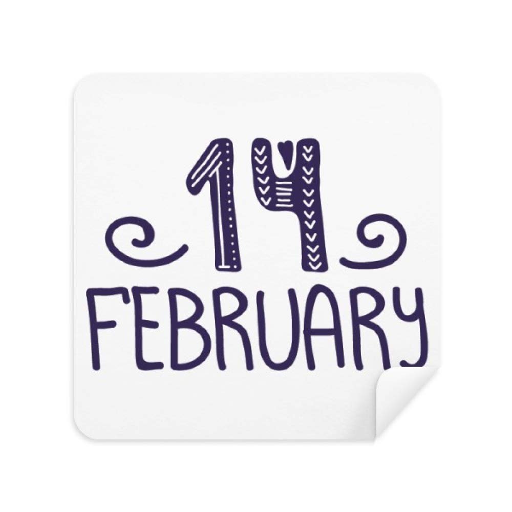 14 February Love Quote Handwrite Cleaning Cloth Screen Cleaner Suede Fabric 2pcs