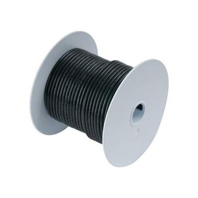 Ancor 112002, 25ft 6 AWG Tinned Copper Wire, Black (Pack of 10 pcs)