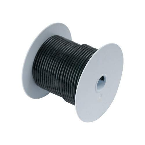 Ancor 112002, 25ft 6 AWG Tinned Copper Wire, Black (Pack of 10 pcs)