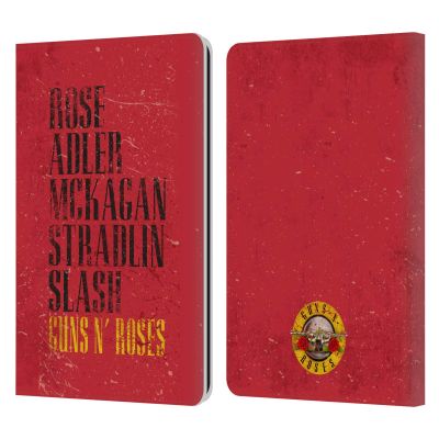 Head Case Designs Officially Licensed Guns N' Roses Names Vintage Leather Wallet Case Compatible with Kindle Paperwhite 1/2 / 3